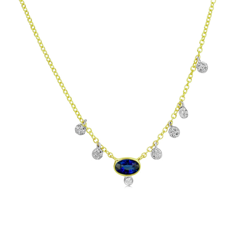 Peacock Blue Sapphire Diamond Necklace | Empire Treasures